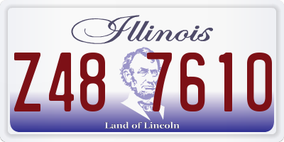 IL license plate Z487610