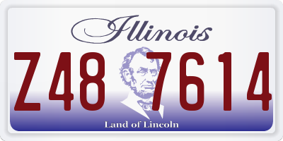 IL license plate Z487614