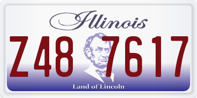 IL license plate Z487617