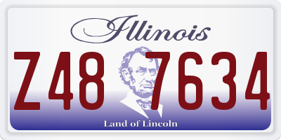 IL license plate Z487634