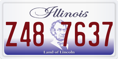 IL license plate Z487637