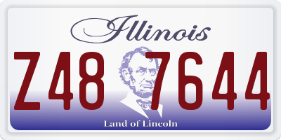 IL license plate Z487644