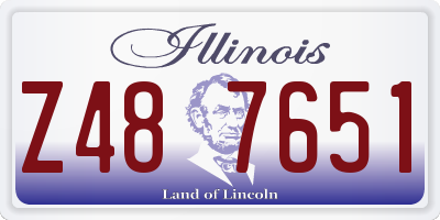 IL license plate Z487651