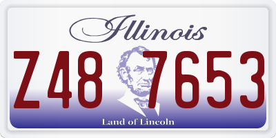 IL license plate Z487653
