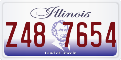 IL license plate Z487654