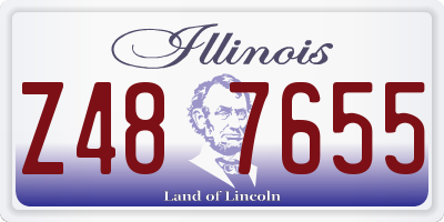 IL license plate Z487655