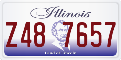 IL license plate Z487657