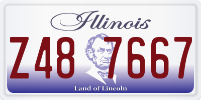 IL license plate Z487667