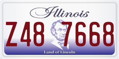 IL license plate Z487668