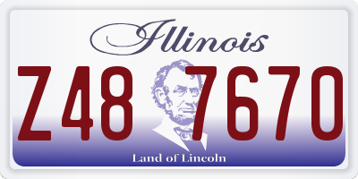IL license plate Z487670