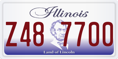 IL license plate Z487700