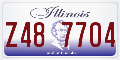 IL license plate Z487704