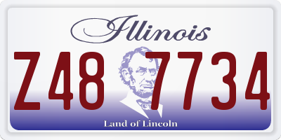 IL license plate Z487734