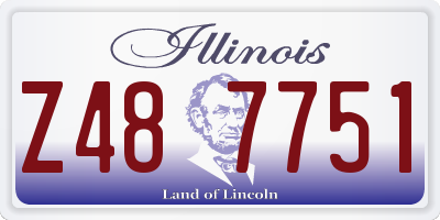 IL license plate Z487751