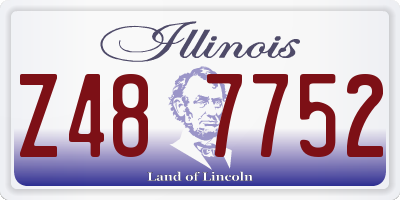 IL license plate Z487752