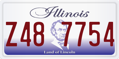 IL license plate Z487754