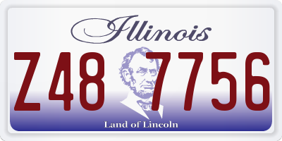 IL license plate Z487756