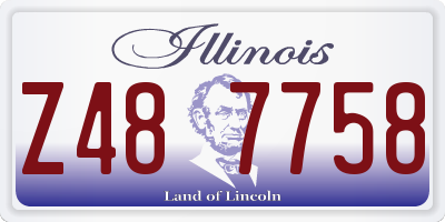 IL license plate Z487758