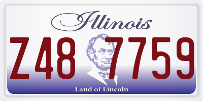 IL license plate Z487759
