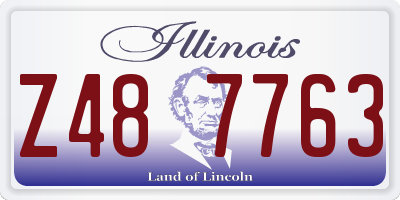 IL license plate Z487763