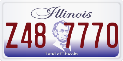 IL license plate Z487770