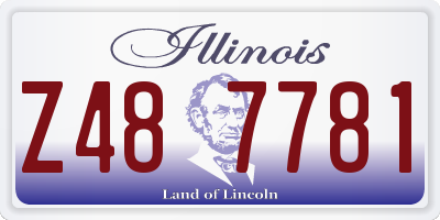 IL license plate Z487781