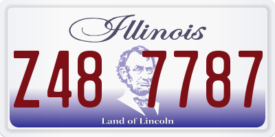 IL license plate Z487787