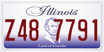 IL license plate Z487791