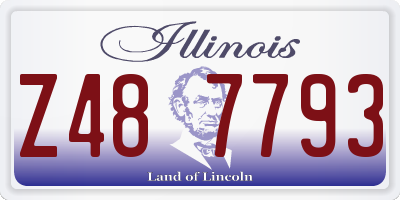 IL license plate Z487793