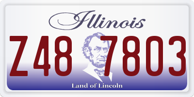 IL license plate Z487803