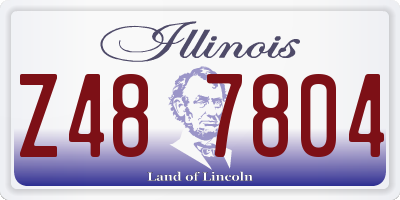 IL license plate Z487804