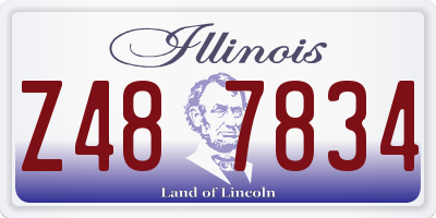 IL license plate Z487834
