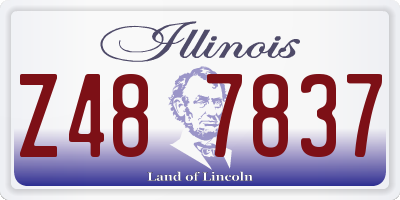 IL license plate Z487837
