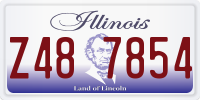 IL license plate Z487854