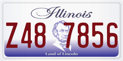 IL license plate Z487856