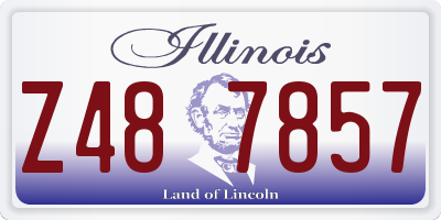 IL license plate Z487857