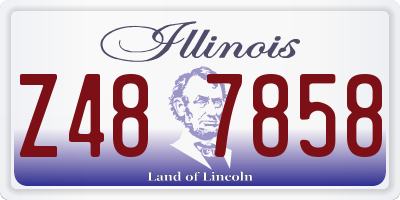 IL license plate Z487858