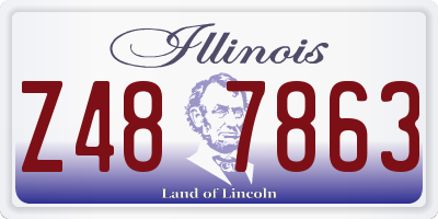IL license plate Z487863