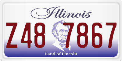 IL license plate Z487867