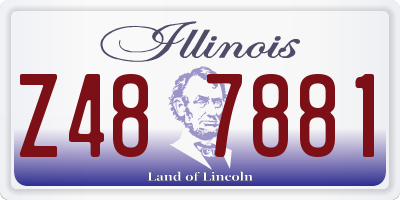 IL license plate Z487881