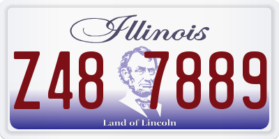 IL license plate Z487889
