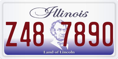 IL license plate Z487890