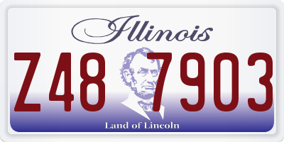 IL license plate Z487903