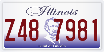 IL license plate Z487981