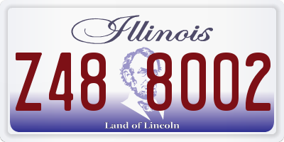 IL license plate Z488002