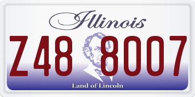 IL license plate Z488007