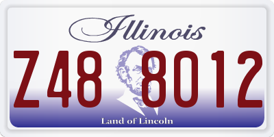 IL license plate Z488012
