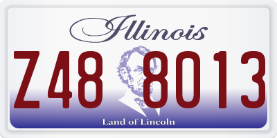 IL license plate Z488013