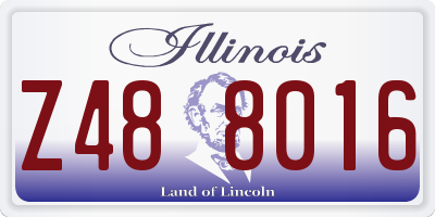 IL license plate Z488016