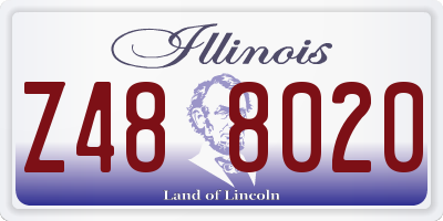 IL license plate Z488020